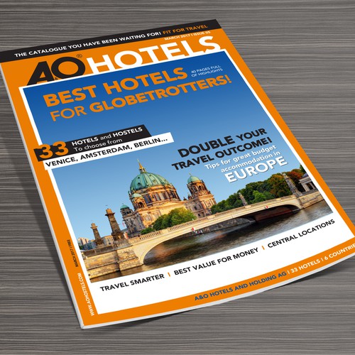 Design a cover for europe's biggest hostel chain titled “a&o travel catalogue  2017”, Magazine cover contest