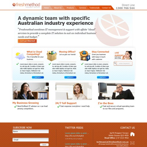 Freshmethod needs a new Web Page Design Design by luckyluck