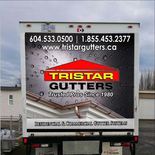 Tristar Gutter truck vehicle wrap (I AM HAVING A PRO INSTALL WRAP) Design by T i f a n y' s