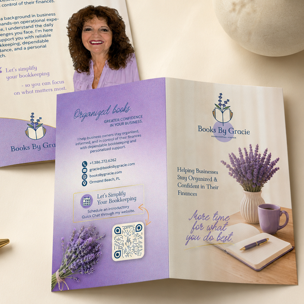 Books By Gracie – Professional Brochure Design for Bookkeeping Services
