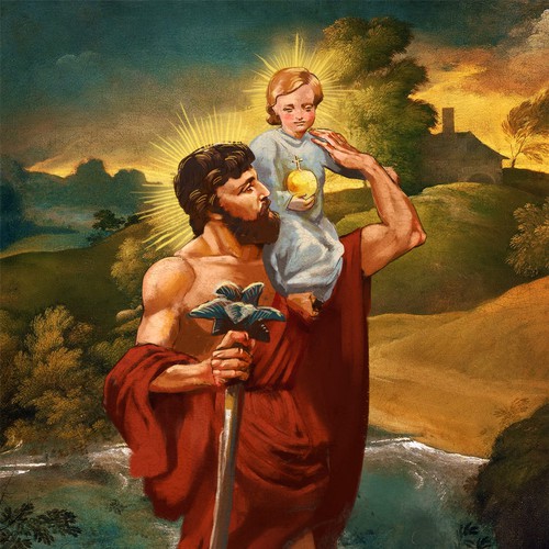 Create An Inspirational Image of St. Christopher Design by ilustreishon