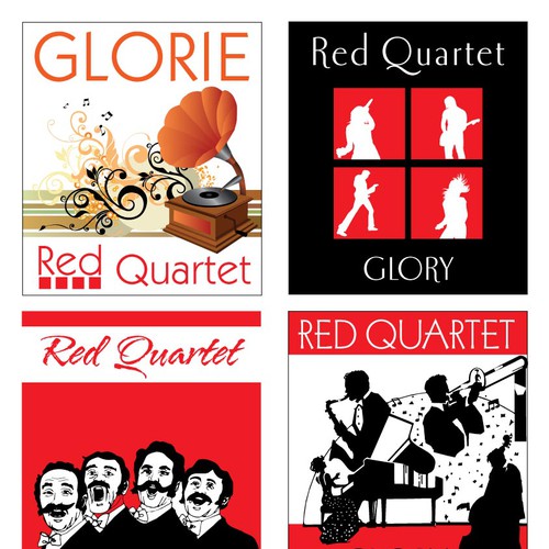 Glorie "Red Quartet" Wine Label Design Design by Alfronz