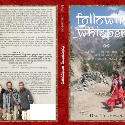 Design an exotic,  Nepal-themed travel book cover  Réalisé par LilaM