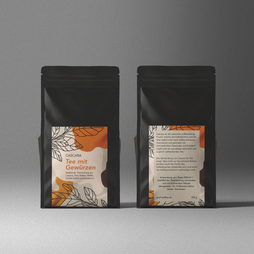 Design Cascara tea label di just.chaosofart