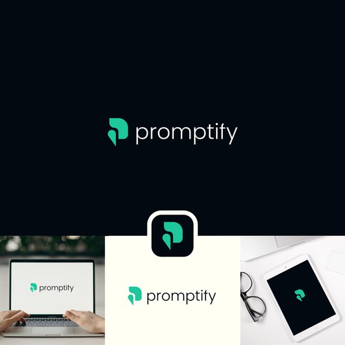 Modern, Simple and Sleek Logo for Promptify.com Design by MDSTUDIOS.™
