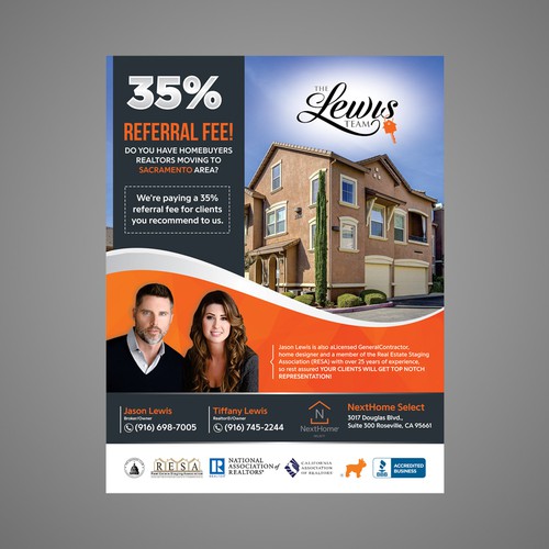 Create a captivating flyer for Real Estate Team Design by Dzhafir