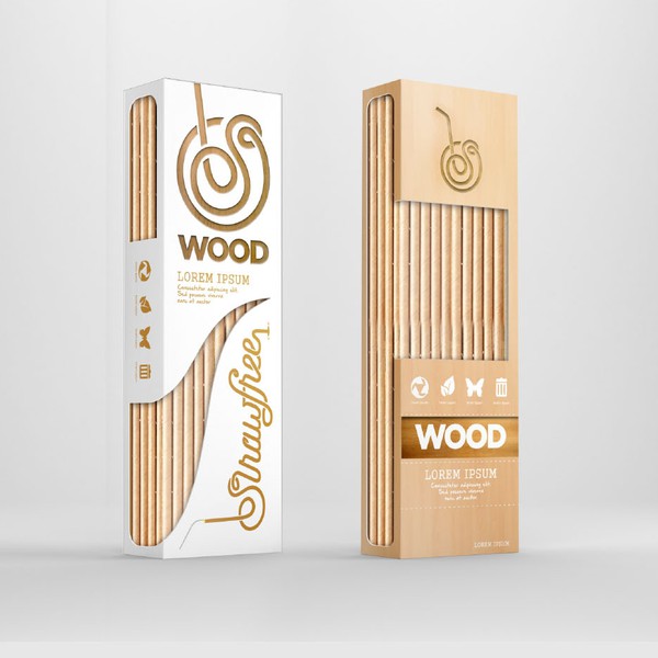 Diseño de X 10 titulado "strawfree"