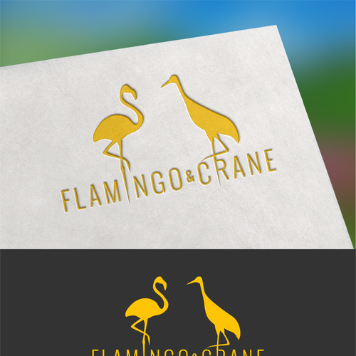 Flamingo & Crane Design by CostinLogopus