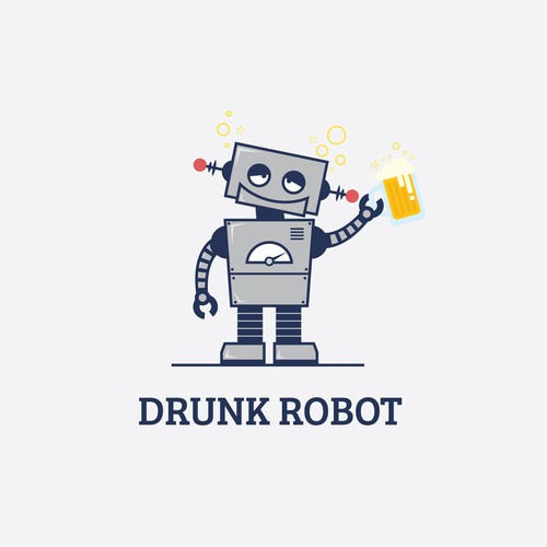 Drunk robot! let's this:) | social media pack contest | 99designs