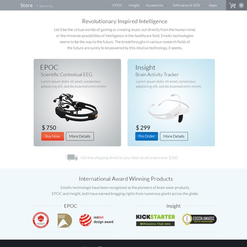 Redesign website for International Award Winning EEG system Design by Crenovates