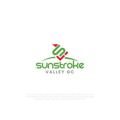 Logo for fictional Sunstroke Valley Golf Club Design by JosH.Creative™