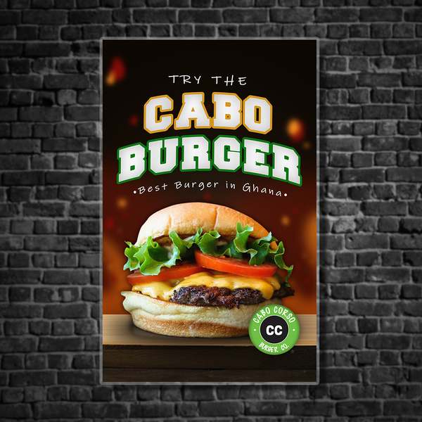 Design by Etterisc titled "Cabo Burger Billboard concept"