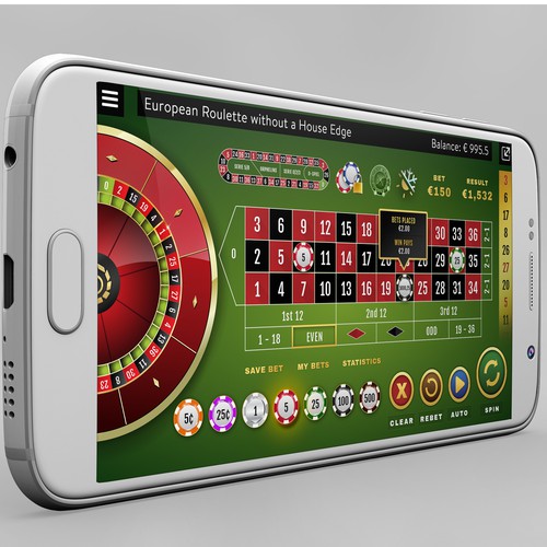 Casino > Roulette Table & Stats for Mobile Devices in 2D Format Design by Z a n a