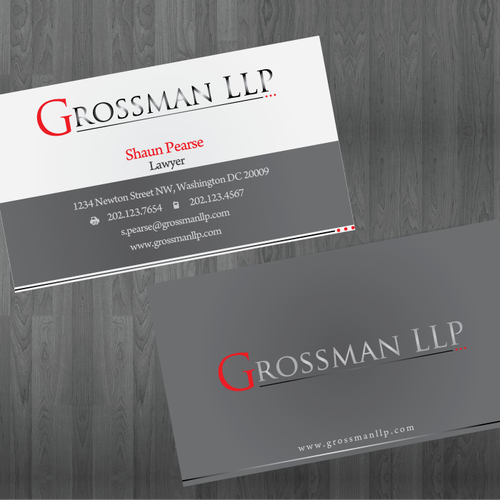 Help Grossman LLP with a new stationery Diseño de f.inspiration