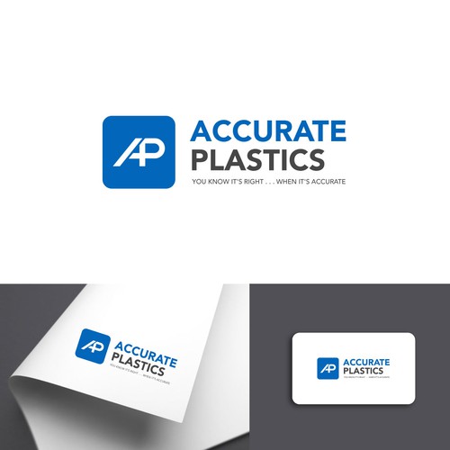 Classic masculine logo for plastic manufacturer - Accurate Plastics Design by Wijaya.Hendra