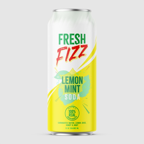 Fresh Fizz Soda Label Design by Leoxgfx