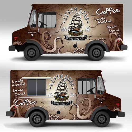 Designs Coffee Truck Design Mobile Unit 7 Car, truck or van wrap