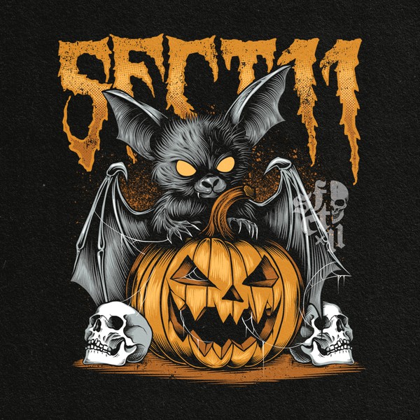 Bat halloween design