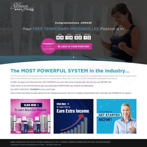 *** GUARANTEED PRIZE *** - New Website Template for MLM Company - NEW! Design by Jasmin_A