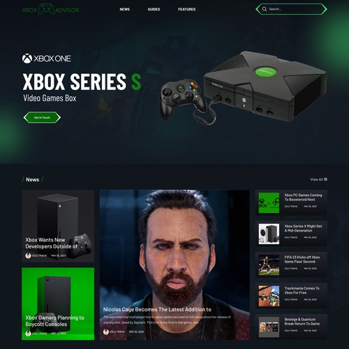 Require a modern and creative website design for a Xbox gaming blog Design by Kreative-Sakshi