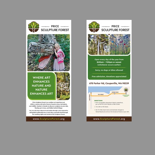 Enticing Rack Card for Unique and Fun Sculpture Park Nature Preserve Design by Krishna Arts