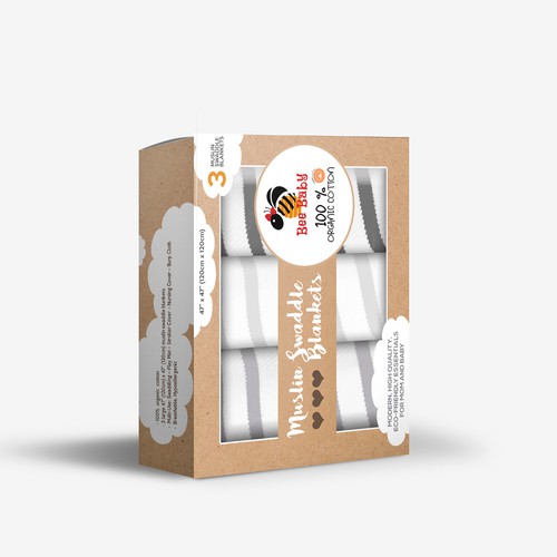 Muslin Swaddle Blankets Packaging Box Product packaging contest