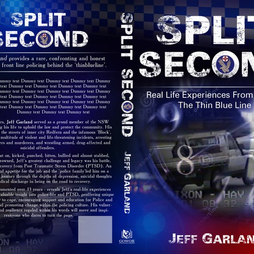 Creating An Impactful Cover Design For My First Book Split Second About My Policing Experiences Book Cover Contest 99designs