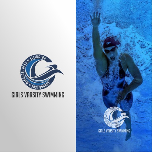 Varsity Girl's Swim Team Logo-ontwerp door rozak46