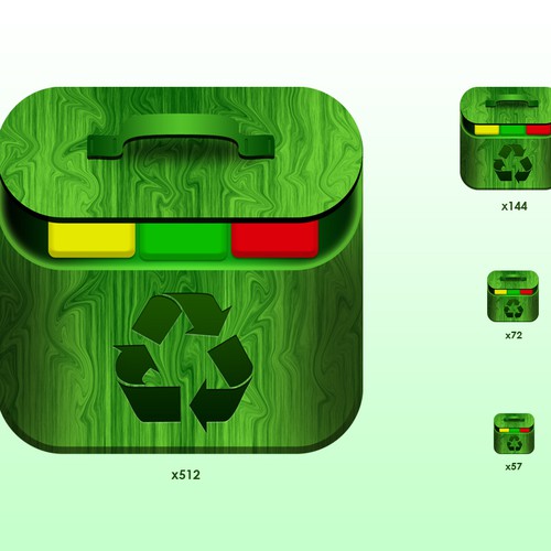 icon or button design for MyBin iPhone App デザイン by andie noizz