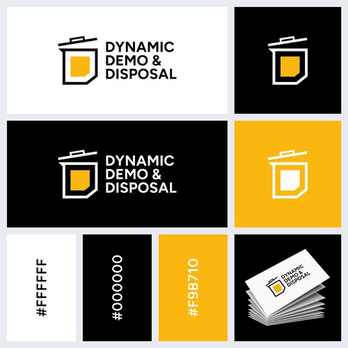 Abstract construction style logo for demo/junk removal business Design by Md. Faruk ✅