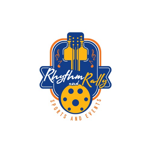 Music Meets Pickleball! Cool, musical logo for sports facility Design by keoart