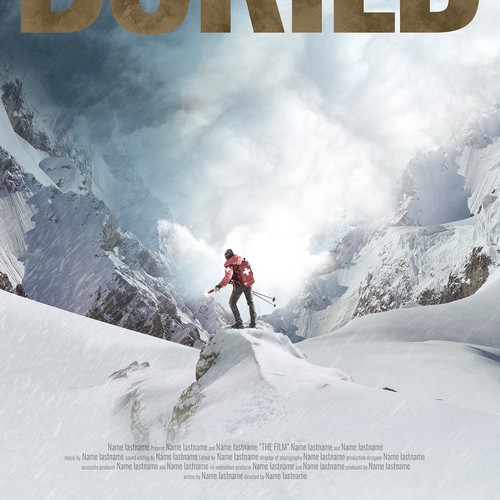 Diseño de Movie poster for "Buried: The True Story of a Deadly Avalanche" de WooTKdesign