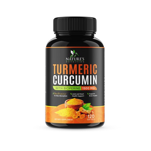 Nature's Nutrition - Needs a Colorful Turmeric Product Label Design by UniqueHub