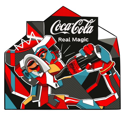 Artistic mural design for Coca-Cola Zero in Brussels Design by BrianCarreno™