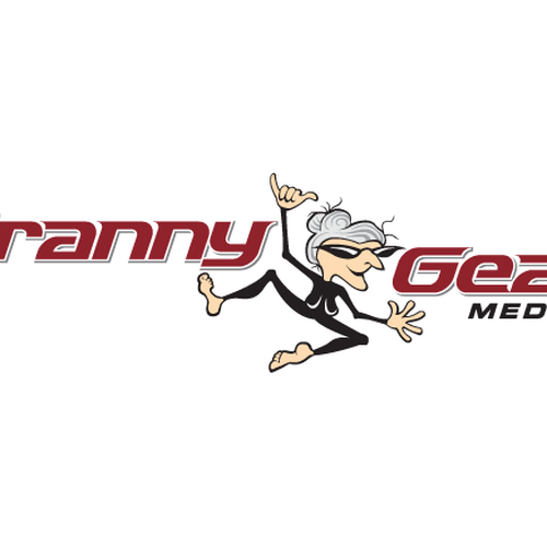 Create a crazy granny logo for "Granny Gear Media" Logo design contest