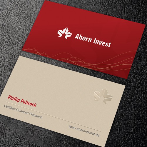 Classy business card for German financial planner Design by Rakibh