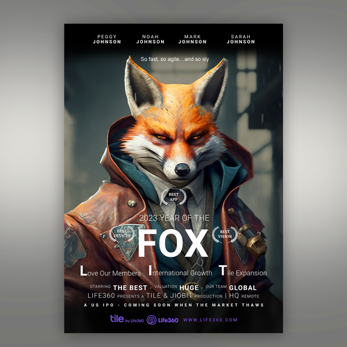 Life360 2023 Year of the Fox Poster Design by Vivid Project