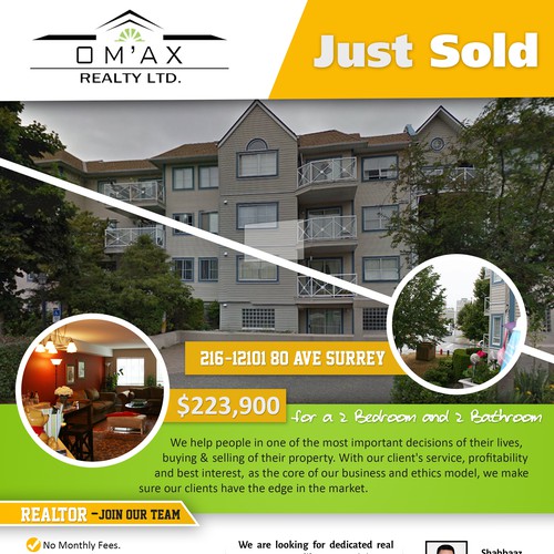 Create a Just Sold Flyer that will bring us lots of new Clients & Sales!!! Design by THE SENTINEL 87