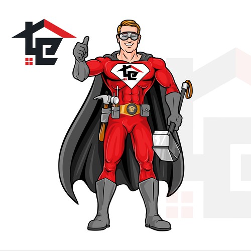 Captain Rooftop Protector of home exteriors Design by brint'X