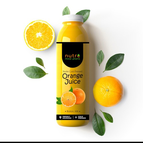 Easy Orange Juice Bottle.. Full Wrap! Design by Aarif Sumra