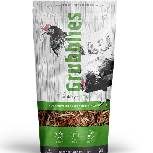 Awesome package needed for pet chicken treats! Design by markomavric