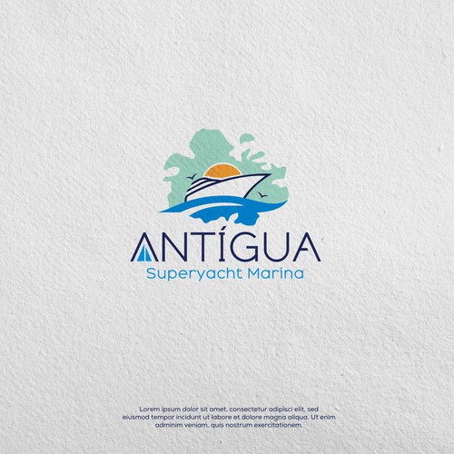 Logo for Antigua Superyacht Marina Design by Frutos Design