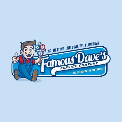 Famous Dave's Service Company Logo Design by dannyoval