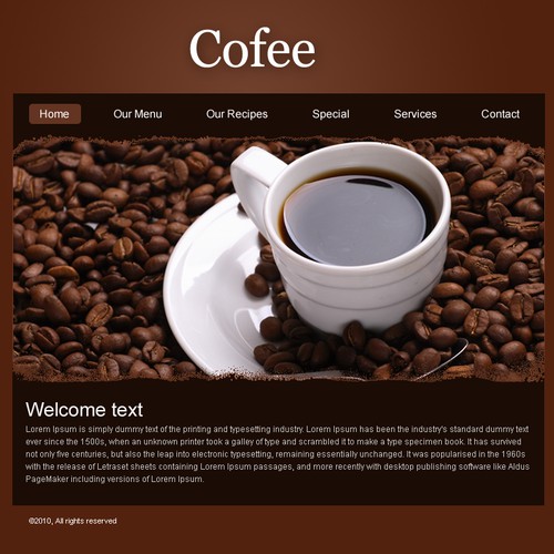 1-3 Page Website Template Design von RickBewell