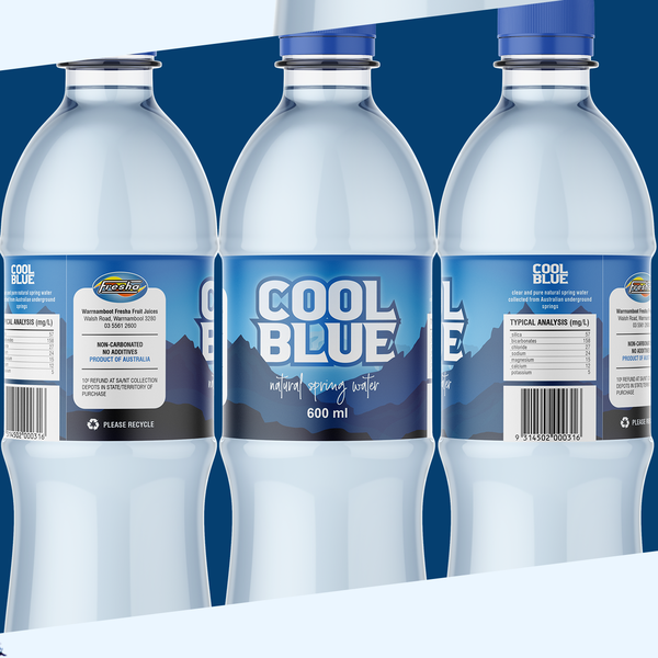 Design by Devmond titled "Label Design Cool Blue"