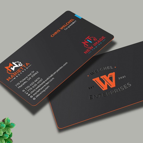 Powerful business card for large towing enterprise Design by Design sp