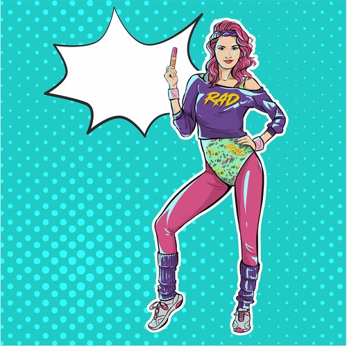 Diseño de Vintage Pop-Art Comic Book Woman for Life Size Cardboard Cutout de Ar_F