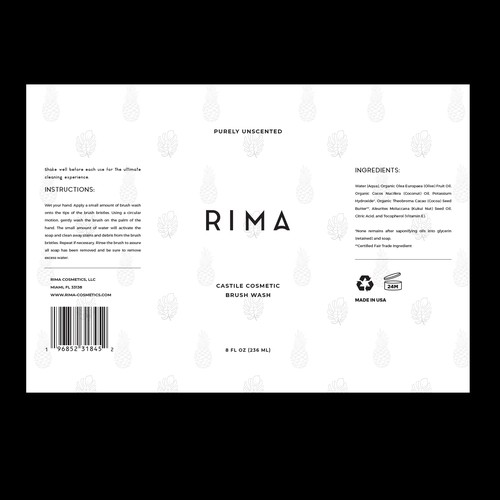 Minimalist Label for a luxury brand of cosmetic brush washes Design by Tanzina5