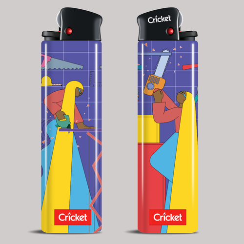 Create illustrations for a limited collection of Cricket Lighters (Multiple Winners) Design by Twoolw