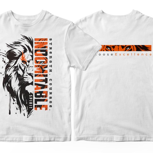 Lion tshirt design to inspire men to greatness Design by mariby ✅